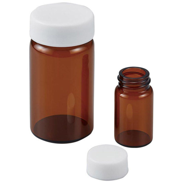 り=^・ω・^= 日電理化硝子 ねじ口瓶(スクリューバイアル 茶色) SV-10(10mL 50