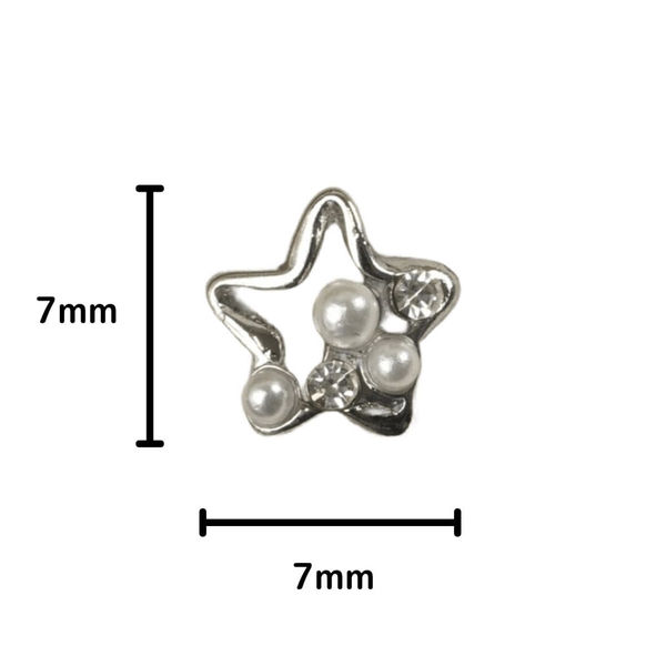 D.nail ジュエリービジューパーツ DSー53 スターパール シルバー 147394 1セット（直送品）