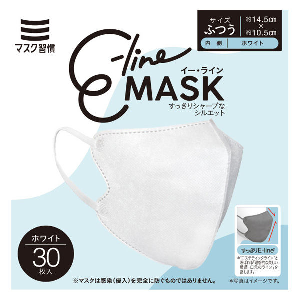 伊藤忠リーテイルリンク Eーlineマスク ホワイト 1箱（30枚入