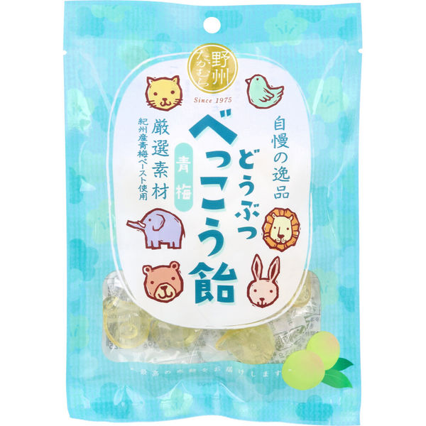 野州たかむら どうぶつべっこう飴 青梅 50g 4562396863325 1袋