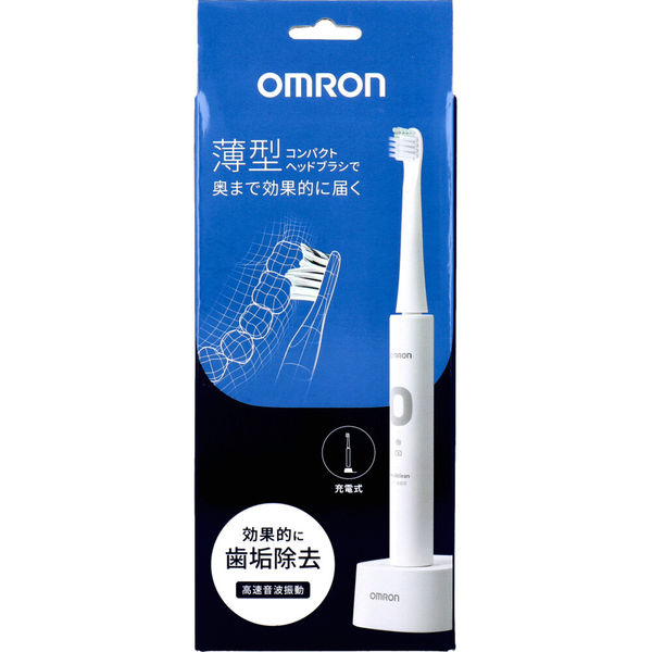 オムロンヘルスケア 音波式電動歯ブラシ 充電式 HT-B3030-W 1箱