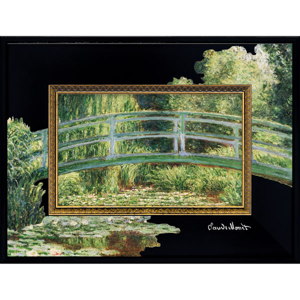 モネ　額　睡蓮　池　橋 Amazon.co.jp: おうち美術館 絵画 モネ 睡蓮の池と日本の橋