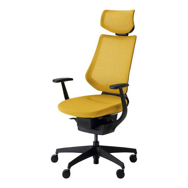 ★ KOKUYO イングチェア T型肘デスクチェア イエロー 組立設置込】コクヨ オフィスチェア イング クッション ラテラル