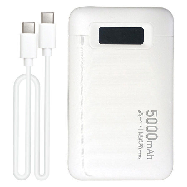 エアージェイ 超安全+長寿命!リン酸鉄モバイルバッテリー5000mAh