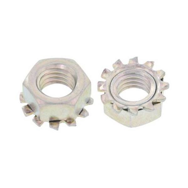 SUNCO 三価ブラック 歯付き座金ナット M4 (70本入り) N0-00-0710-0040-0000-04-70P 1パック(70個)（直送品）