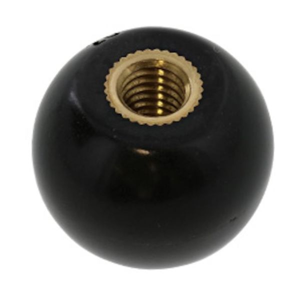 SUNCO 握り玉 金具あり(黒 M8(25マル (1本入り) N0-00-2D02-0080-0250-00-1P 1パック(1個)（直送品）