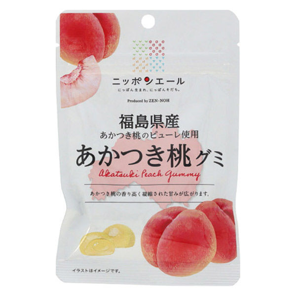 全国農協食品 福島県産あかつき桃グミ 4908012003100 1セット(10