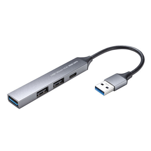 サンワサプライ  USB 5Gbps 4ポート コンボ超スリムハブ USB-5H25GM（直送品）
