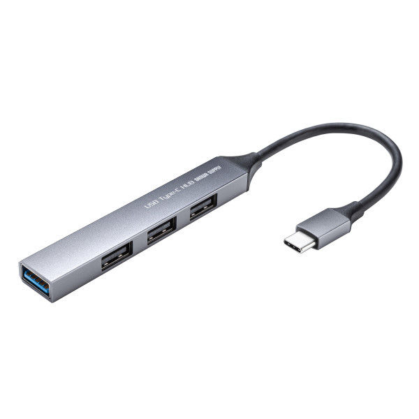 サンワサプライ  USB Type-C 4ポート コンボ 超スリムハブ USB-5TC26GM（直送品）