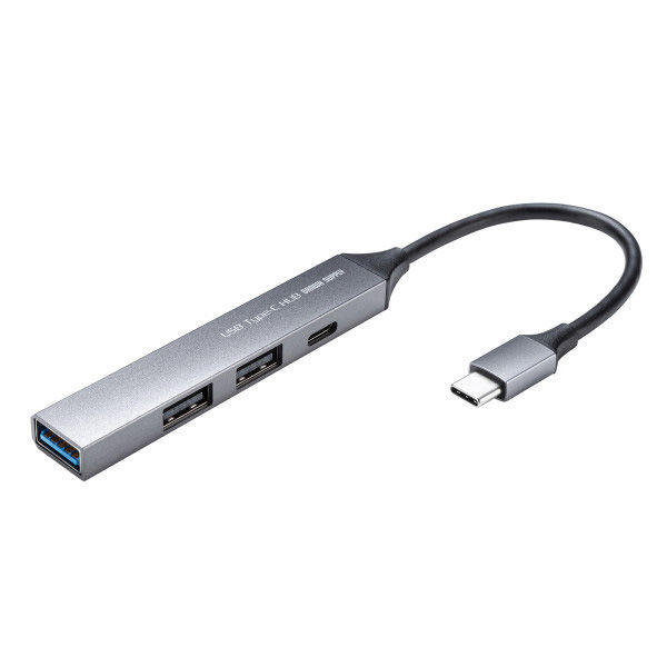 サンワサプライ  USB Type-C 4ポート コンボ 超スリムハブ USB-5TC27GM（直送品）