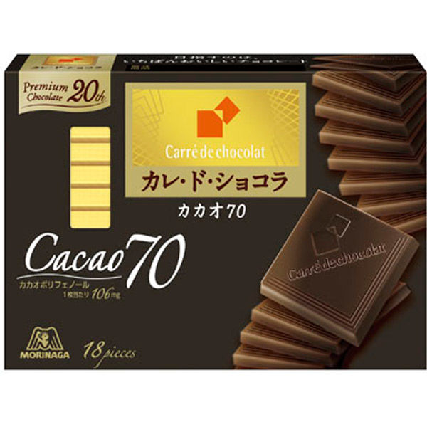 森永 カレ・ド・ショコラ カカオ70 4902888265778 1セット(18枚