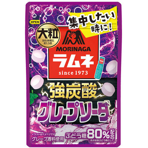 森永 大粒ラムネ 強炭酸グレープソーダ 4902888270543 1セット