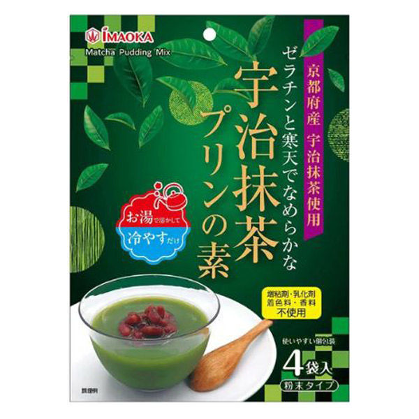 今岡製菓 ゼラチンと寒天で宇治抹茶プリンの素 72gx12