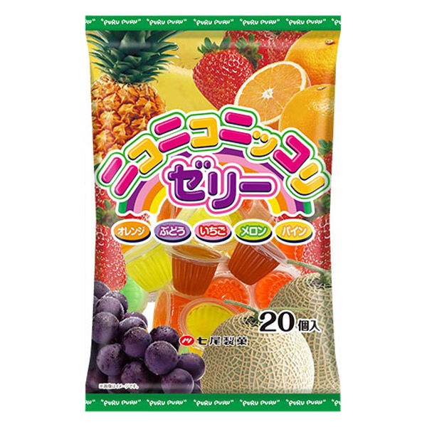 七尾製菓 七尾 ニコニコニッコリゼリー 20個x16 4902156072183 1