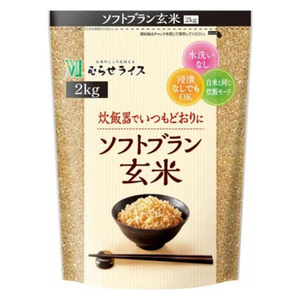 株)むらせ むらせ ソフトブラン玄米 2Kgx6 4905797950896 1セット(6個