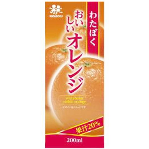 「業務用」 森乳業 わたぼく　おいしいオレンジ20%　1ケース：200MLX24ホン（直送品）