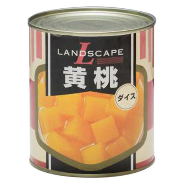 マックストレーディング 「業務用」黄桃(ダイス) 2号×12缶（直送品）