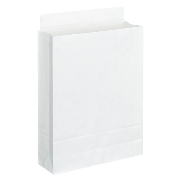 「現場のチカラ」 スーパーバッグ 宅配袋（紙製） 白 大サイズ 封かんシール付 １セット（50枚：10枚入×5）  オリジナル