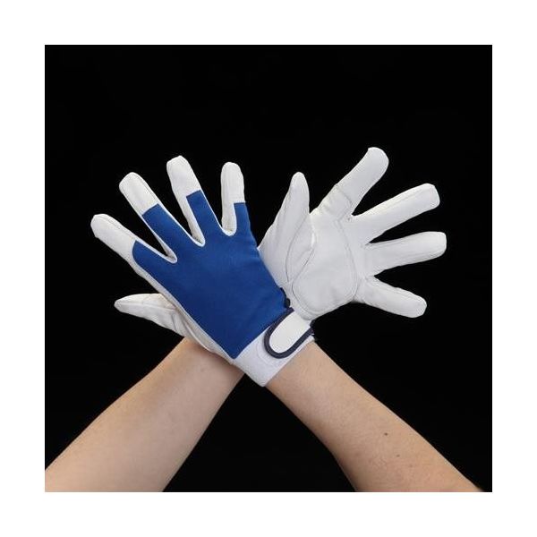エスコ [M] 手袋(豚革/当て付) EA353BD-86 1セット(5双)（直送品）