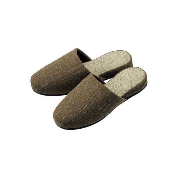 オーミケンシ ステッチ柄ツートンスリッパダークグリーン 4314 1足（直送品）