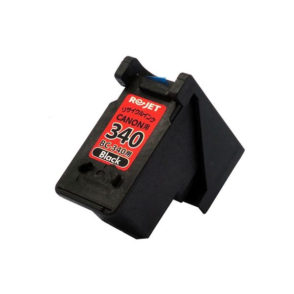 キヤノン（キャノン）用 リサイクルインク EC340-BK ブラック （BC-340） 1個（直送品）