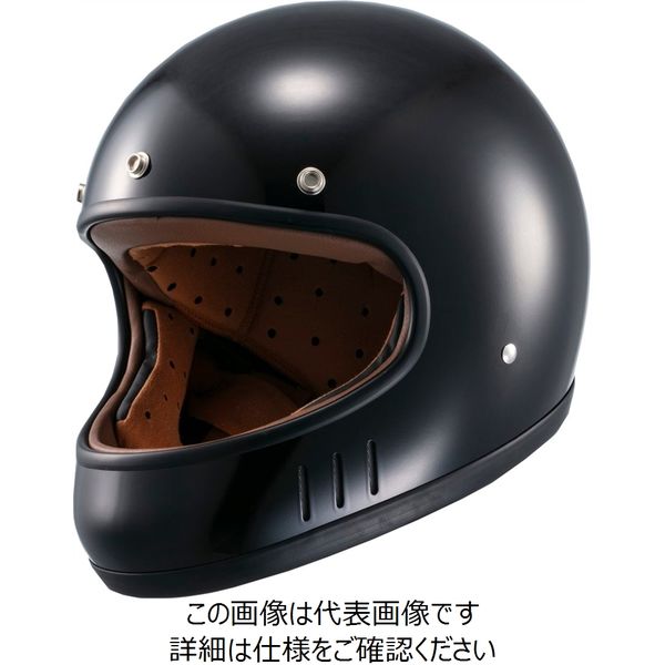 マルシン（Marushin） バイクヘルメット ネオレトロ フルフェイス DRILL （ドリル） ブラック Mサイズ MNF2  02002314（直送品）