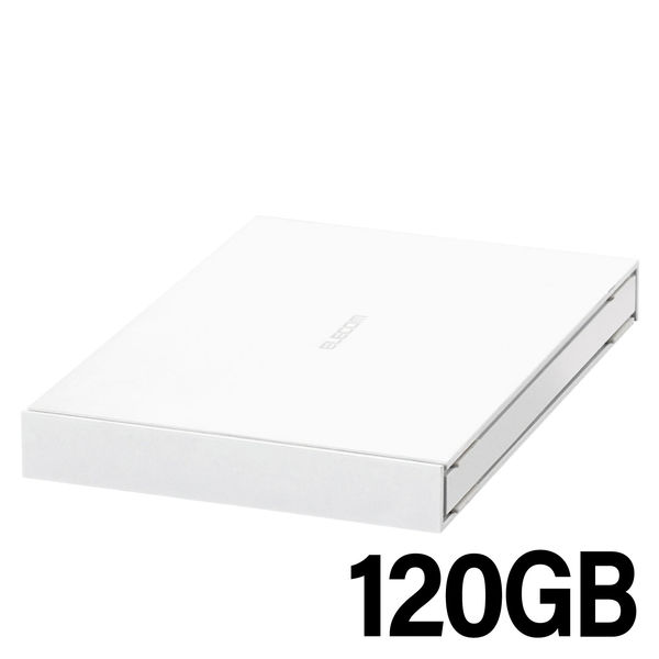 SSD 外付け ポータブル 120GB USB3.2(Gen1) 耐衝撃 ホワイト ESD-EJ0120GWHR エレコム 1個