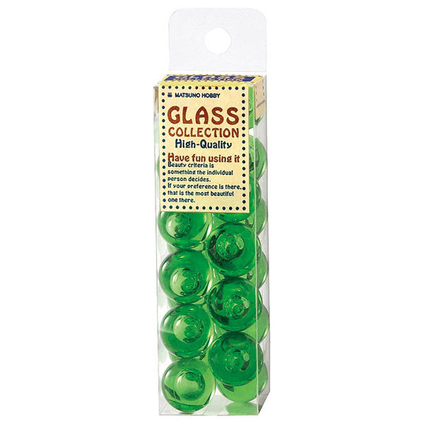 松野工業 日本製 ビー玉 ガラス玉 バブルマーブルグリーン BS1471 １セット（240粒：20粒×12）（直送品）