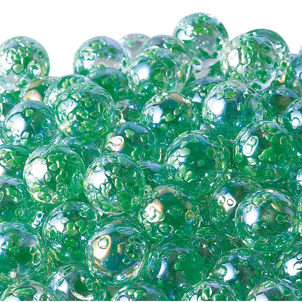 松野工業 日本製 ビー玉 ガラス玉 30mm 水玉マーブル グリーン水玉 E9033 1袋（40粒入）（直送品）
