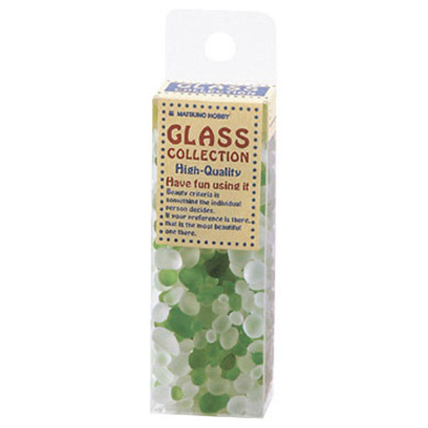 松野工業 日本製 ビー玉 ガラス玉 フロストグラスボール グリーン クリアー GS1075 １セット（約960ｇ：約80ｇ×12）（直送品）