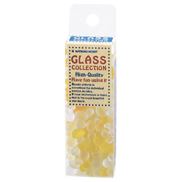 松野工業 日本製 ビー玉 ガラス玉 フロストグラスボールイエロー クリアー GS1077 １セット（約960ｇ：約80ｇ×12）（直送品）