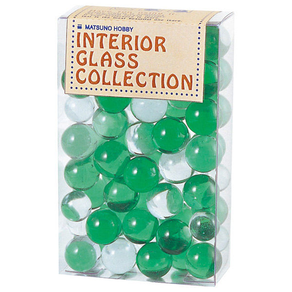 松野工業 日本製 ビー玉 ガラス玉 ミックスサイズ ニューカラーマーブルグリーン L1130 １セット（約3120ｇ：約260ｇ×12）（直送品）
