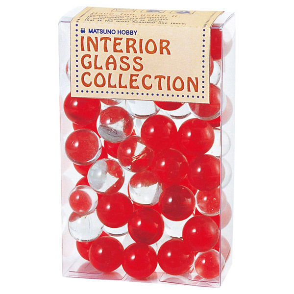 松野工業 日本製 ビー玉 ガラス玉 ミックスサイズ ニューカラーマーブルレッド L1133 １セット（約3120ｇ：約260ｇ×12）（直送品）