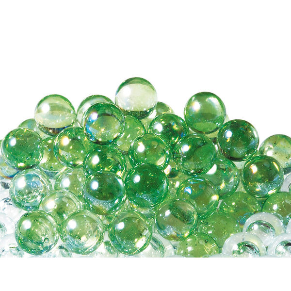 松野工業 日本製 ビー玉 ガラス玉 17mm オーロラカラーマーブルライトグリーン O9044 1袋（260粒入）（直送品）