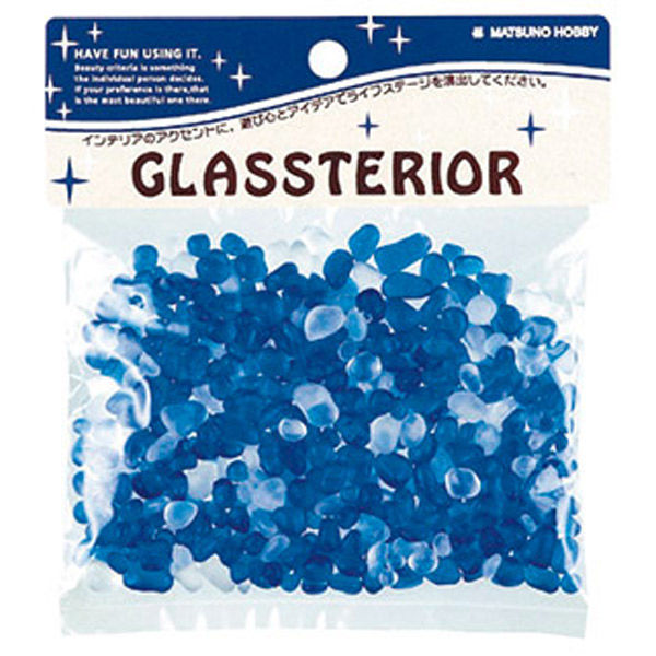 松野工業 日本製 ビー玉 ガラス玉 フロストグラスボール コバルト PG1407 １セット（約1200ｇ：約100ｇ×12）（直送品）