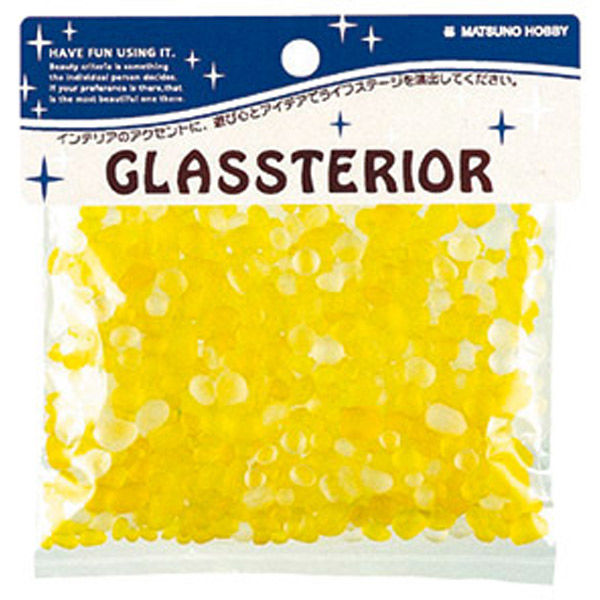 松野工業 日本製 ビー玉 ガラス玉 フロストグラスボール イエロー PG1409 １セット（約1200ｇ：約100ｇ×12）（直送品）