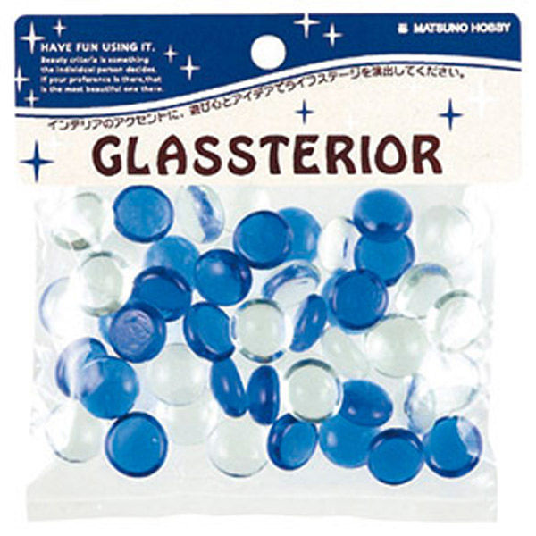 松野工業 日本製 ビー玉 ガラス玉 クリスタルグラスタブレットコバルト PN1428 12袋（直送品）