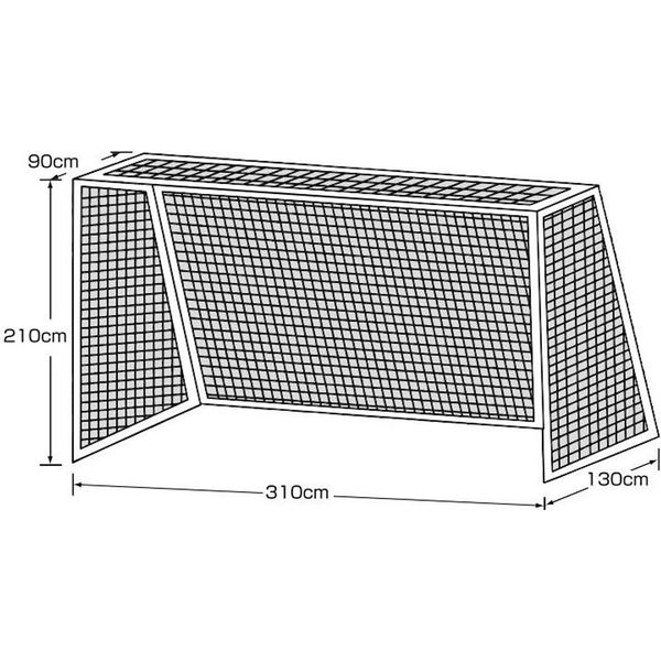 カネヤ（KANEYA） フットサルゴールネット （ハンドゴールネットサイズ） 2枚1組 四角目 白 K1268 1セット(2入)（直送品） - アスクル