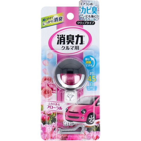 エステー クルマの消臭力 クリップタイプ フローラル 3.2mL×24セット 4901070124947（直送品）