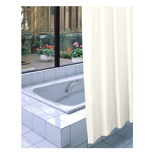 明和グラビア 防炎バスカーテン NVS-400 130cm×130cm アイボリー meiwa 1枚（直送品）