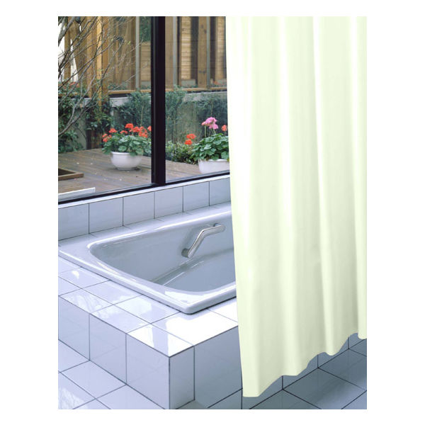 明和グラビア 防炎バスカーテン NVS-400 130cm×130cm ライトグリーン meiwa 1枚（直送品）