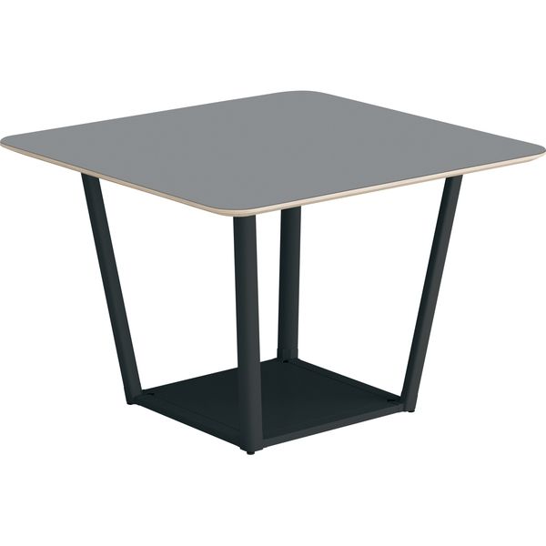 【組立設置込】コクヨ リージョン 会議テーブル 正方形 リノリウム 幅1050×奥行1050×高さ724mm アッシュ×ブラック 1台（直送品）