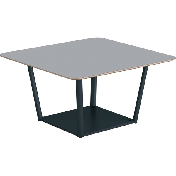 【組立設置込】コクヨ リージョン 会議テーブル 正方形 リノリウム 幅1200×奥行1200×高さ624mm ペブル×ブラック 1台（直送品）