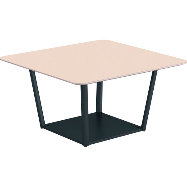 【組立設置込】コクヨ リージョン 会議テーブル 正方形 リノリウム 幅1200×奥行1200×高さ624mm パウダー×ブラック 1台（直送品）
