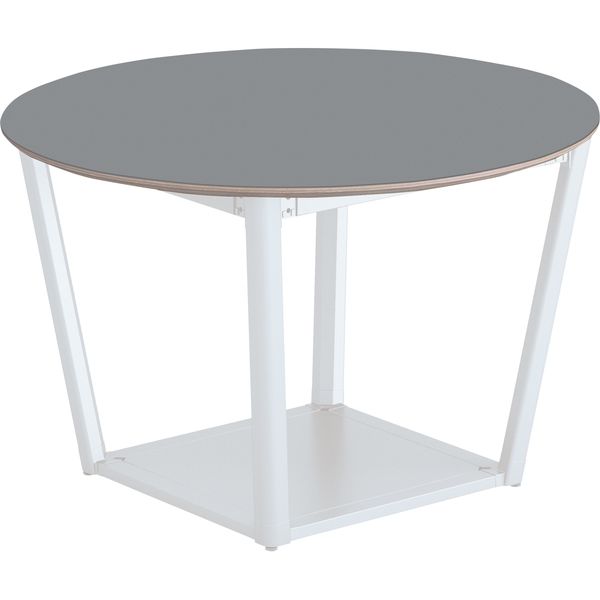 【組立設置込】コクヨ リージョン 会議テーブル 円形 リノリウム 幅1050×奥行1050×高さ624mm アッシュ×ホワイト 1台（直送品）