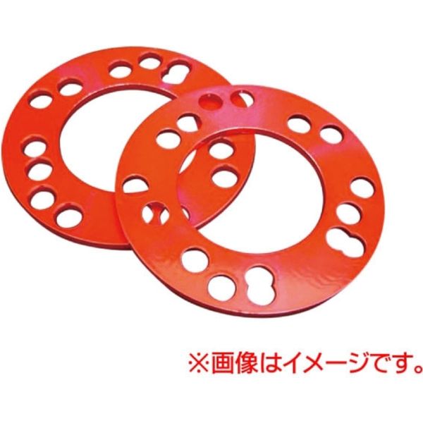 ブレイス ホイールスペーサー2枚入 レッド4mm HK-41 1セット