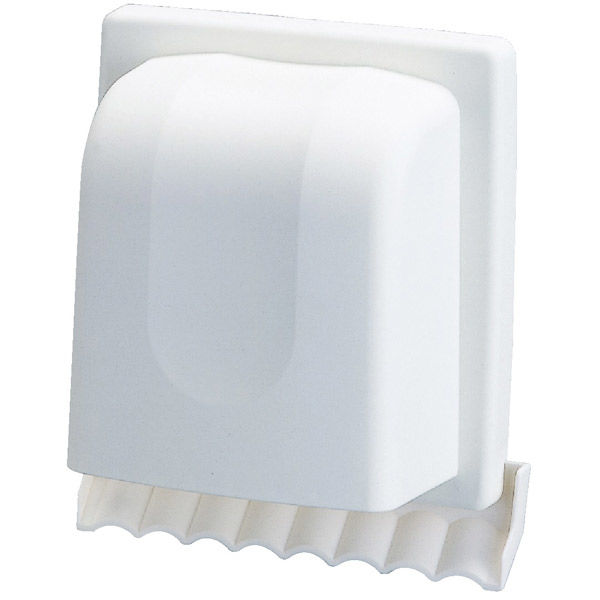 高須産業 パイプフード 樹脂製角型φ150 ホワイト WP-150W 1セット(6個入)（直送品）