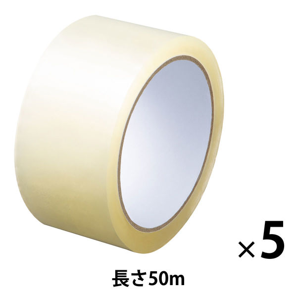 現場のチカラ 軽梱包用OPPテープ 0.042mm厚 幅48mm×長さ50m アスクル 1セット（5巻入）  オリジナル