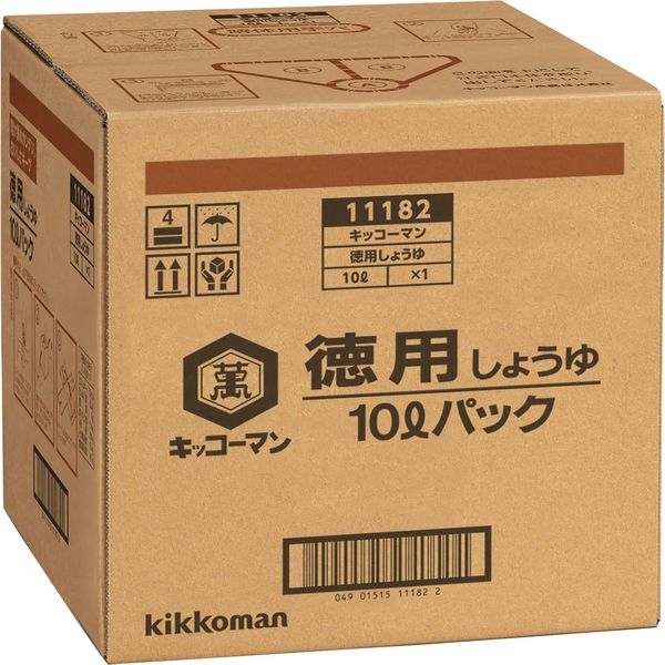 業務用」 キッコーマン食品 徳用醤油バッグインボックス 4383 10L×１CS 常温（直送品） アスクル