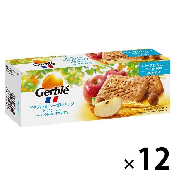 Gerble（ジェルブレ）　アップル＆ヘーゼルナッツビスケット　1セット(（4枚×4袋入)×12箱）　大塚製薬　栄養補助食品